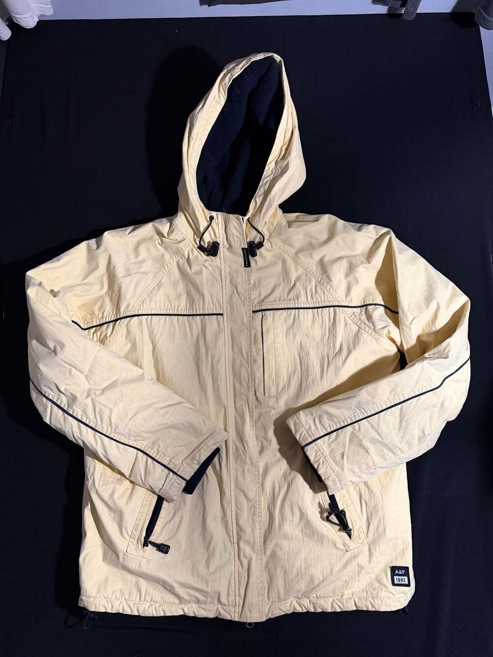 Abercrombie & Fitch Men's Fleece Lined Water-Resistant Hooded Jacket